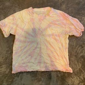 American Eagle Cropped Tie Dye Tee